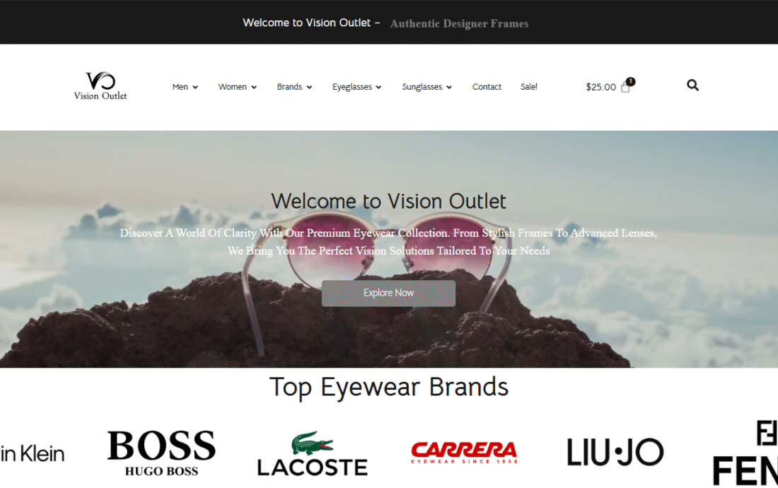Vision Outlet Best Glasses Sells and brands - Web Synergy best Web Development in Lebanon
