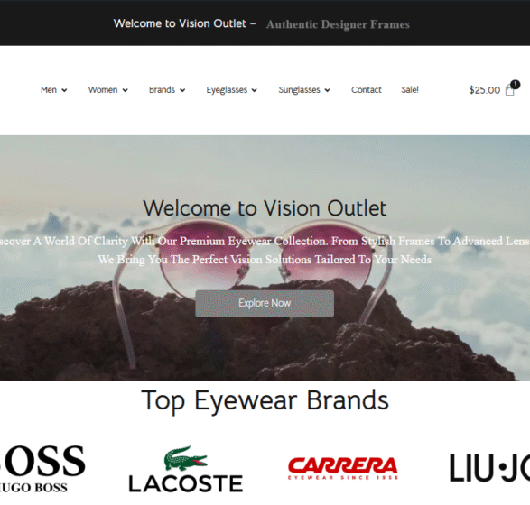Vision Outlet Best Glasses Sells and brands - Web Synergy best Web Development in Lebanon