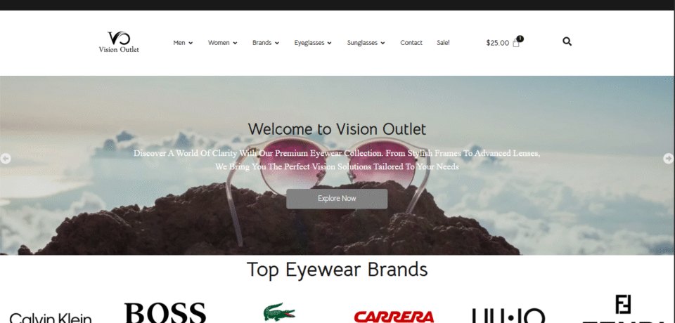 Vision Outlet Best Glasses Sells and brands - Web Synergy best Web Development in Lebanon