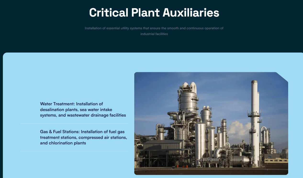 Custom B2B website design for ISPC International electro-mechanical services in Middle East.