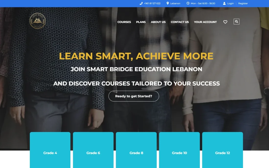 Smart Bridge Education, Website Development in Lebanon for help students to get more information about majors and helping for more success