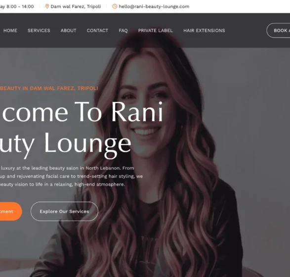 rani beauty lounge - Website Beauty Salon in Tripoli - Lebanon